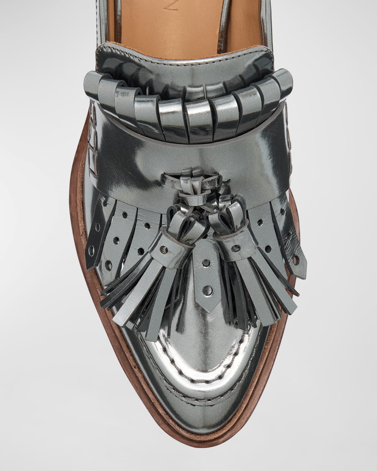 Fiona Metallic Kiltie Tassel Loafers - 5