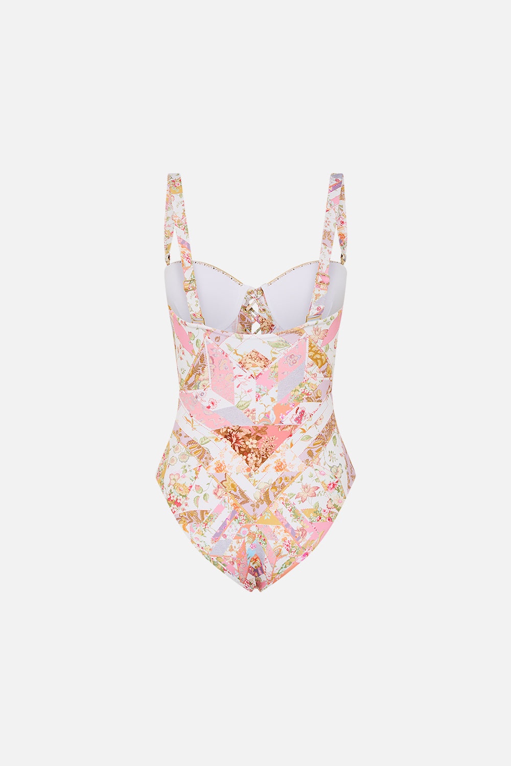 LACE-UP BALCONETTE UNDERWIRE ONE PIECE - 6