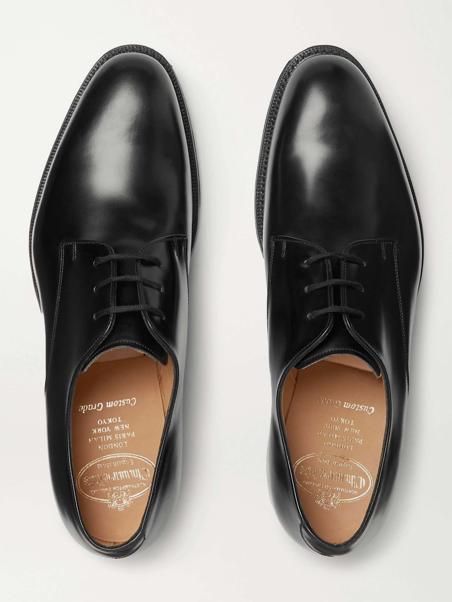 Oslo Polished-Leather Derby Shoes - 8