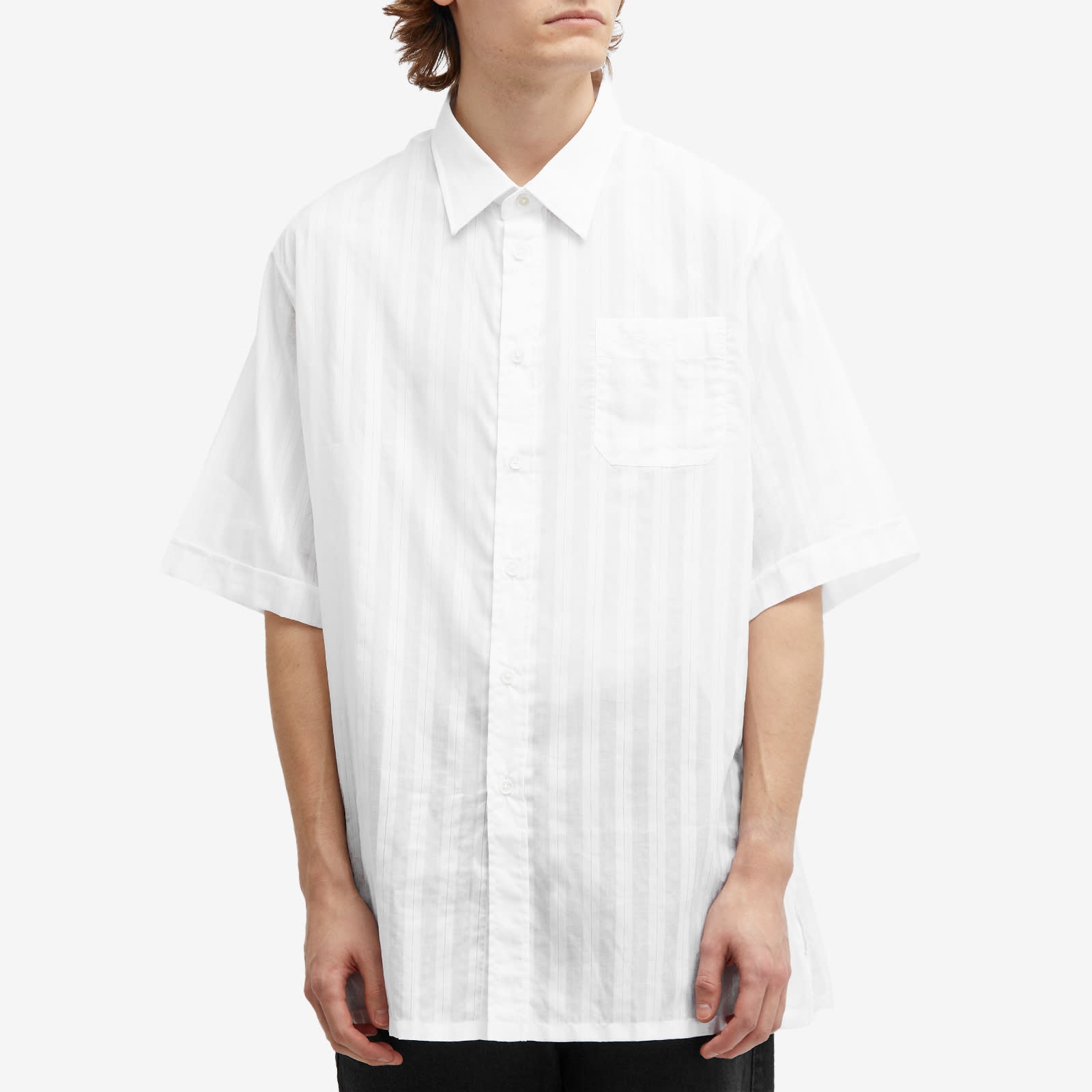 Givenchy Voile Stripe Short Sleeve Shirt - 2
