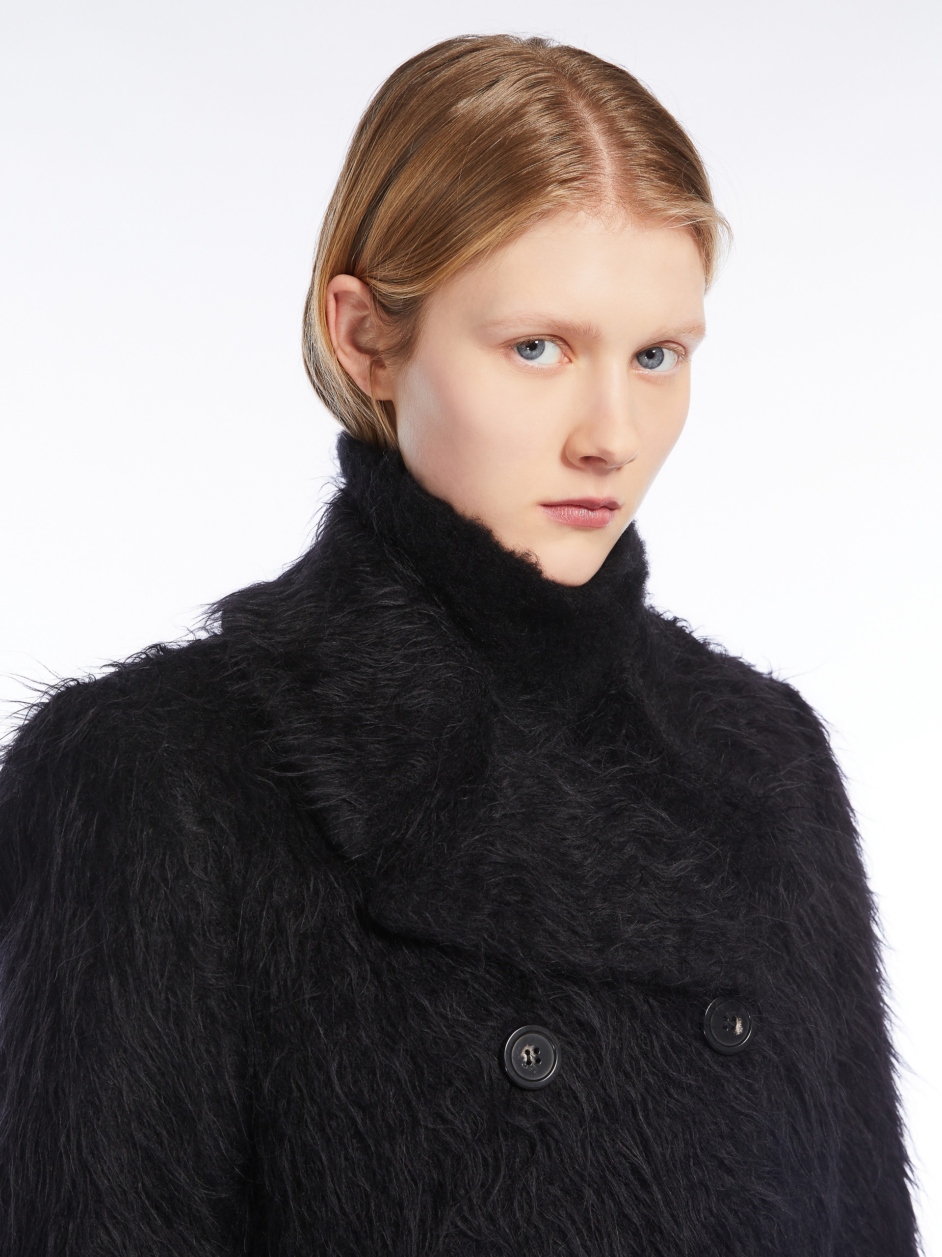 MODICO Double-breasted coat in long-pile fabric - 5