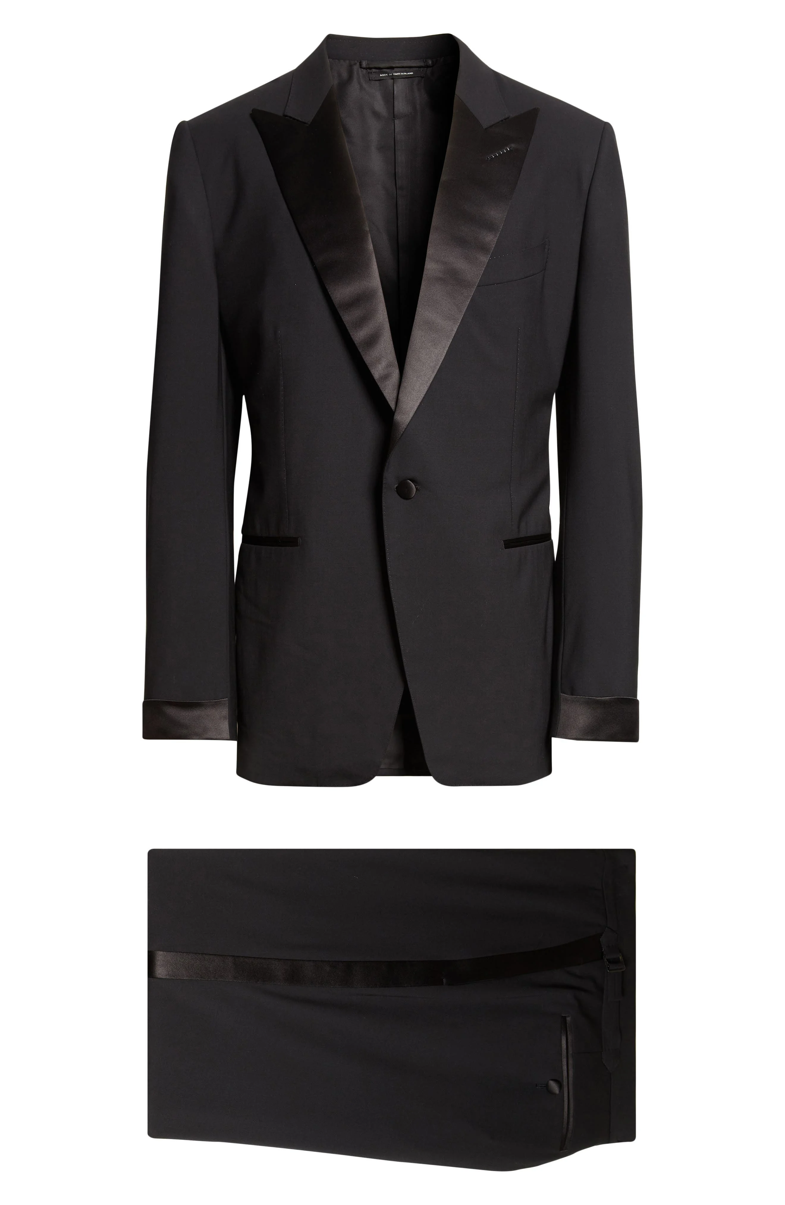 TOM FORD O'Connor Black Stretch Wool Tuxedo in Naa Black at Nordstrom - 1