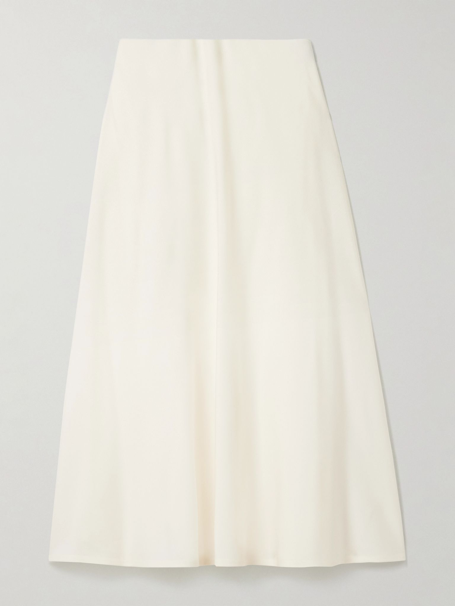 Wool-blend midi skirt Off-white - 1