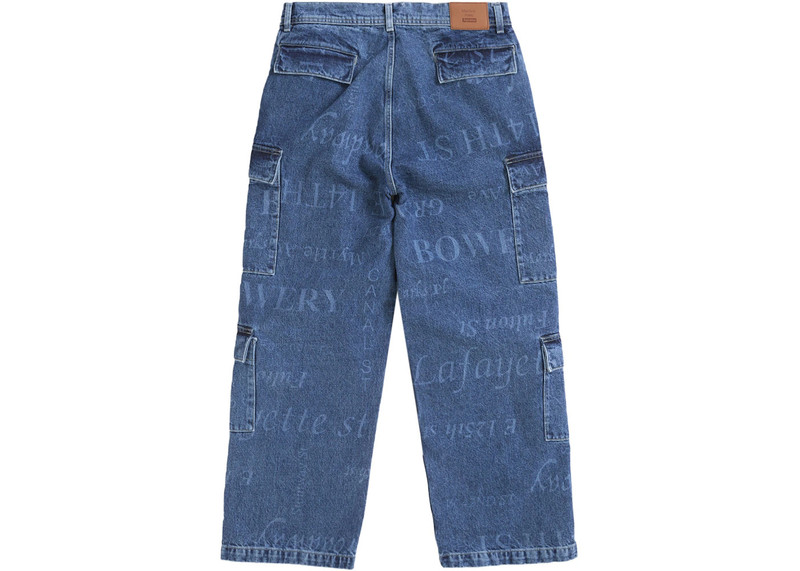 Supreme Supreme Martine Rose Denim Cargo Pant Washed Blue outlook