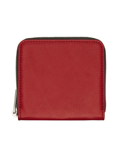 Rick Owens Red Zipped Wallet outlook