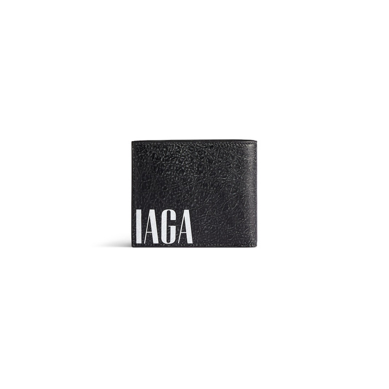BALENCIAGA Men's Editor Square Folded Wallet  in Black outlook