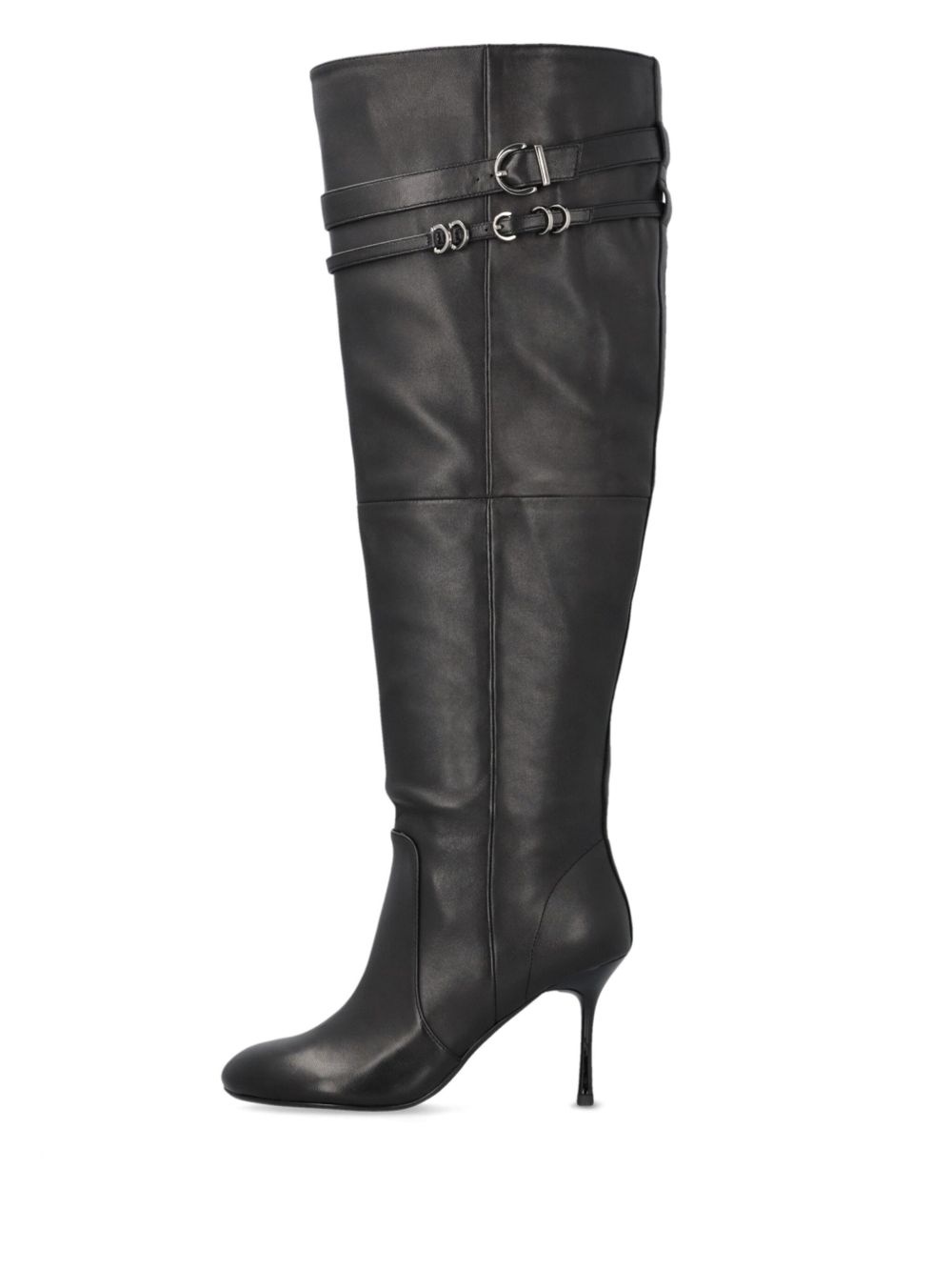 leather knee-length boots - 6