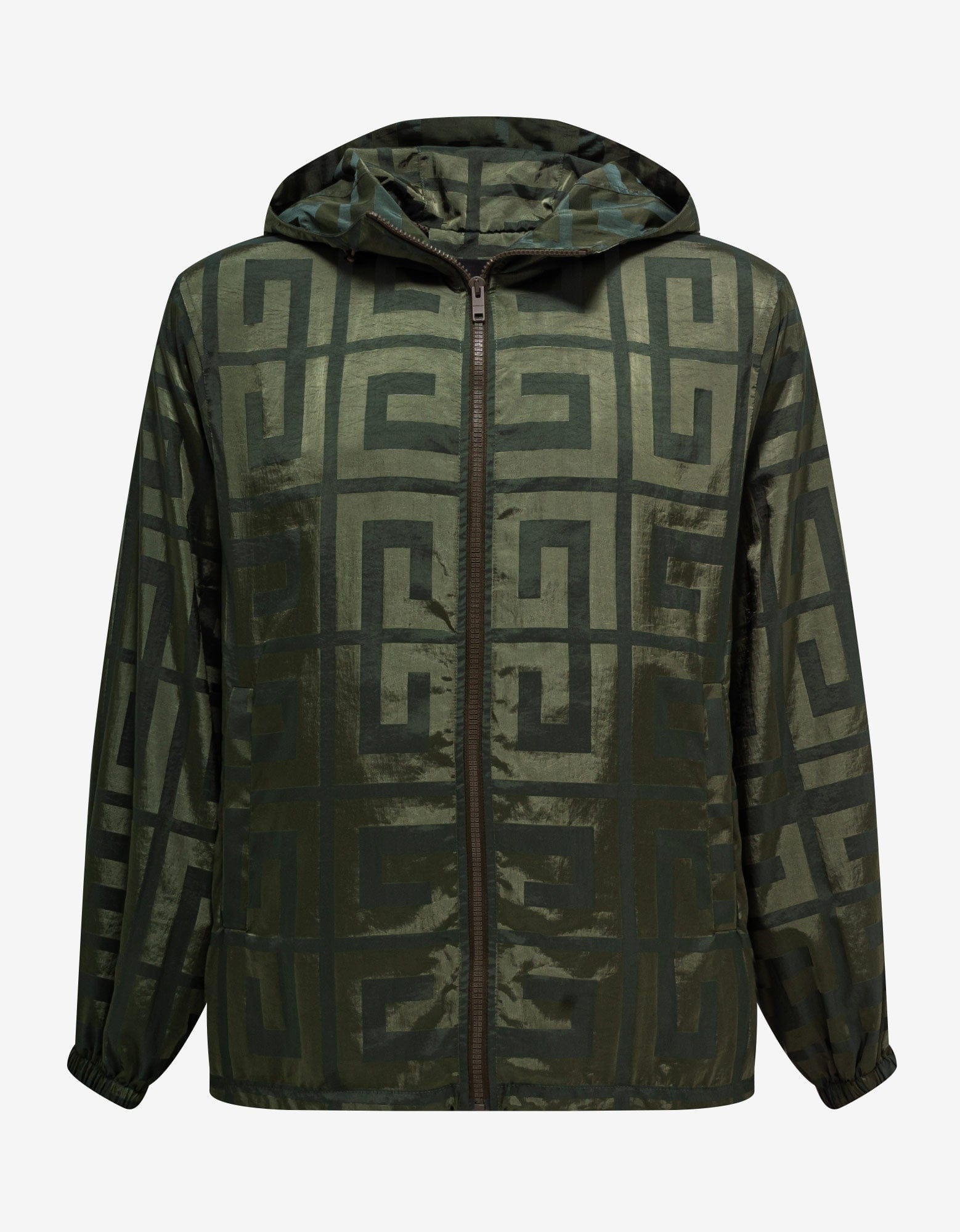 Green 4G Pattern Windbreaker - 1