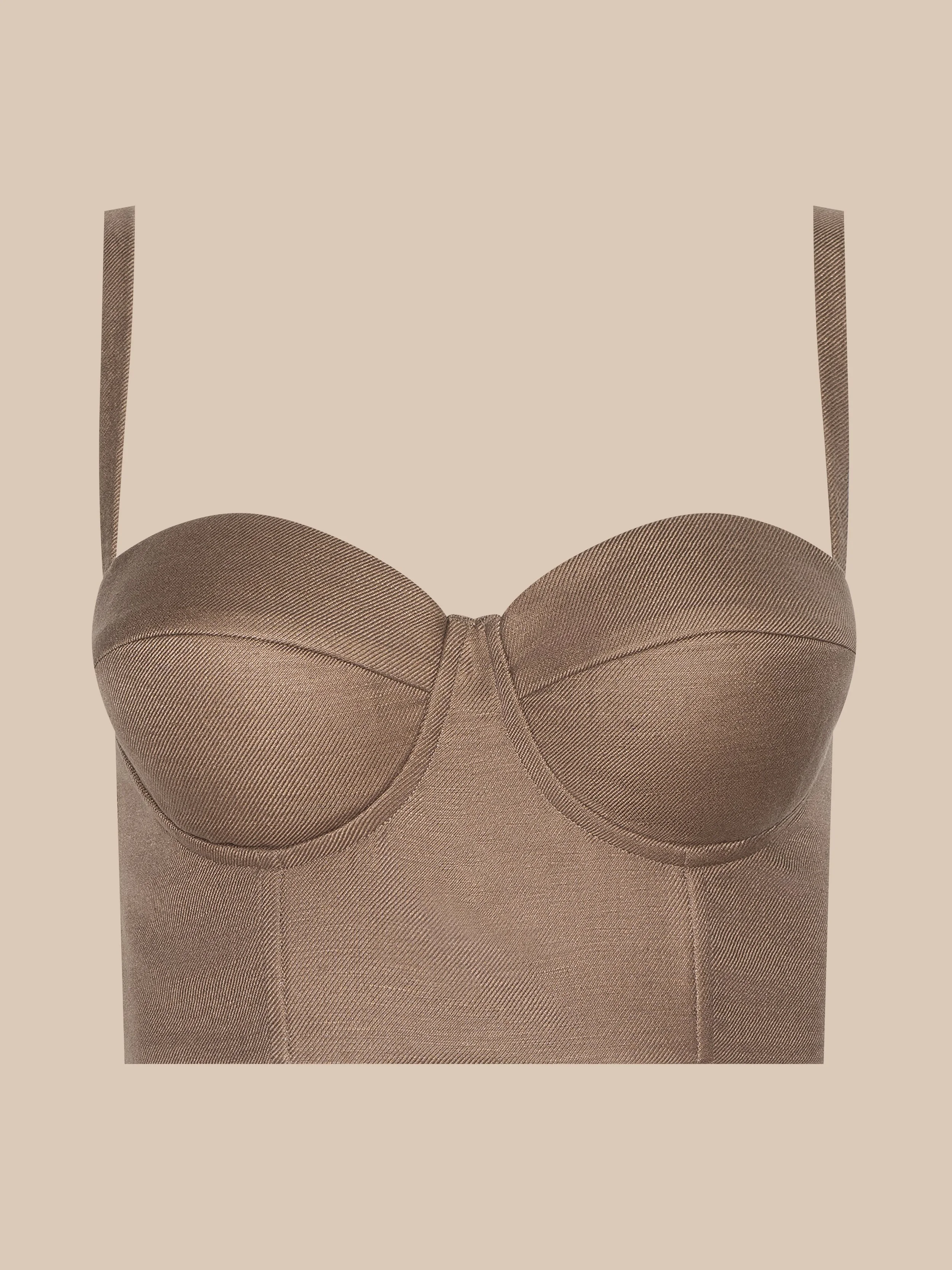 Sonya Linen-Blend Bustier - 1