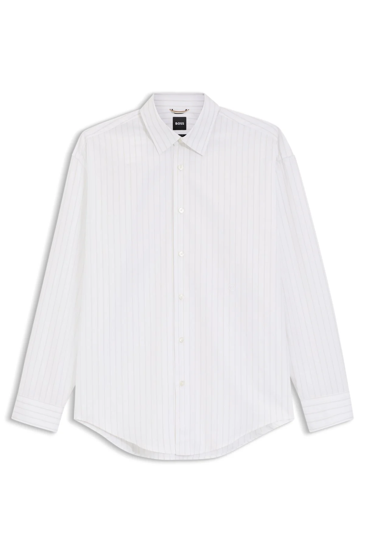 STRIPED RELAXED-FIT SHIRT IN COTTON POPLIN - 1