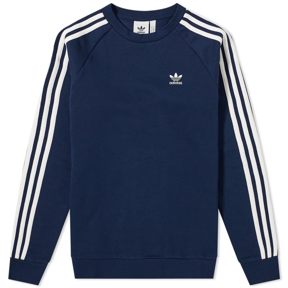 Adidas 3 Stripe Crew Sweat - 1