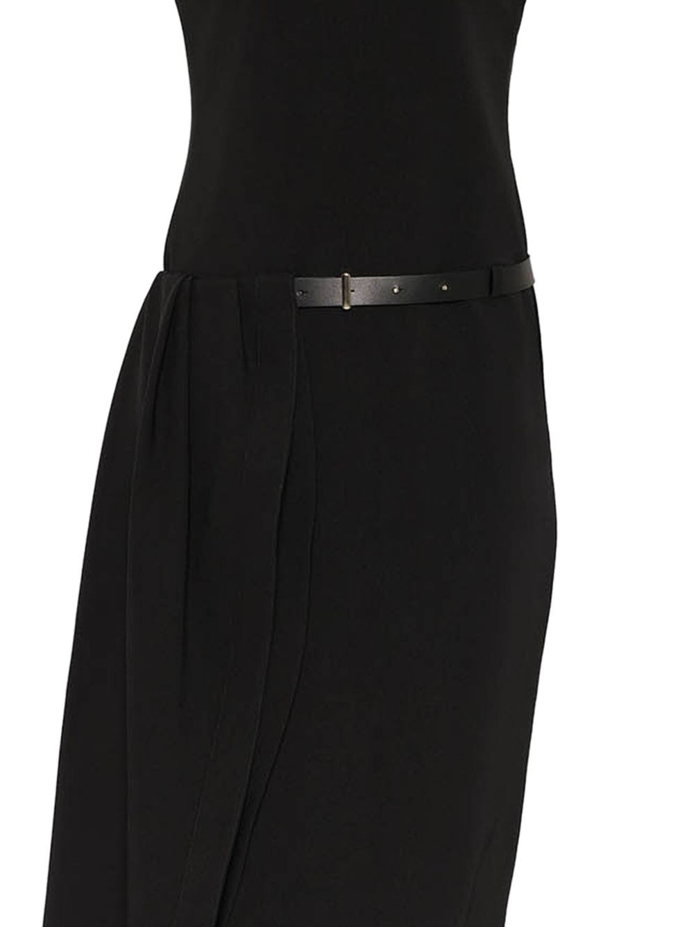 draped belted midi dress - 2