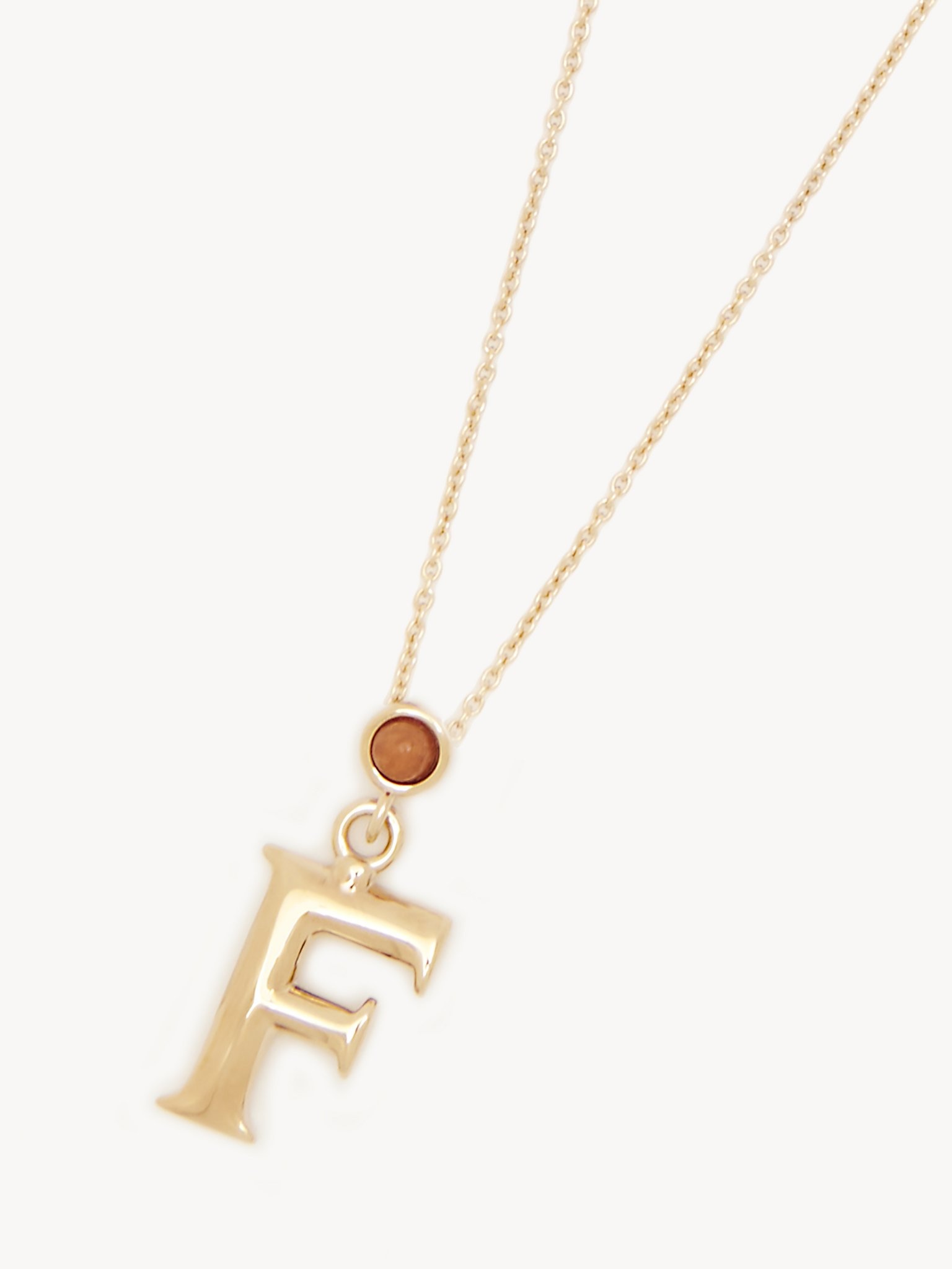 ALPHABET NECKLACE WITH PENDANT F - 2