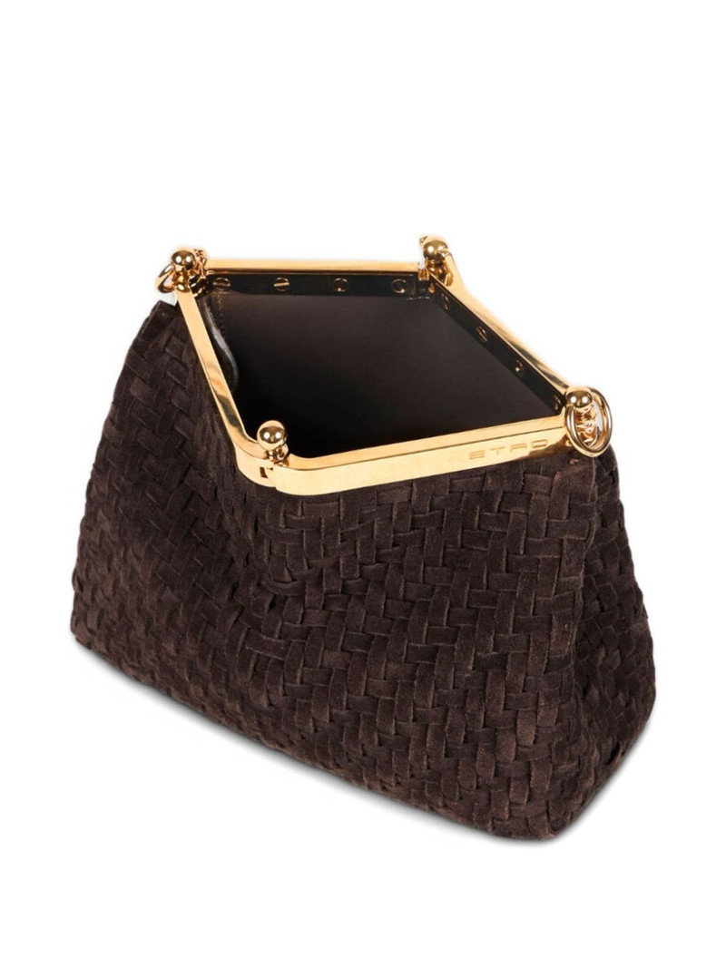 small woven-suede shoulder bag 4