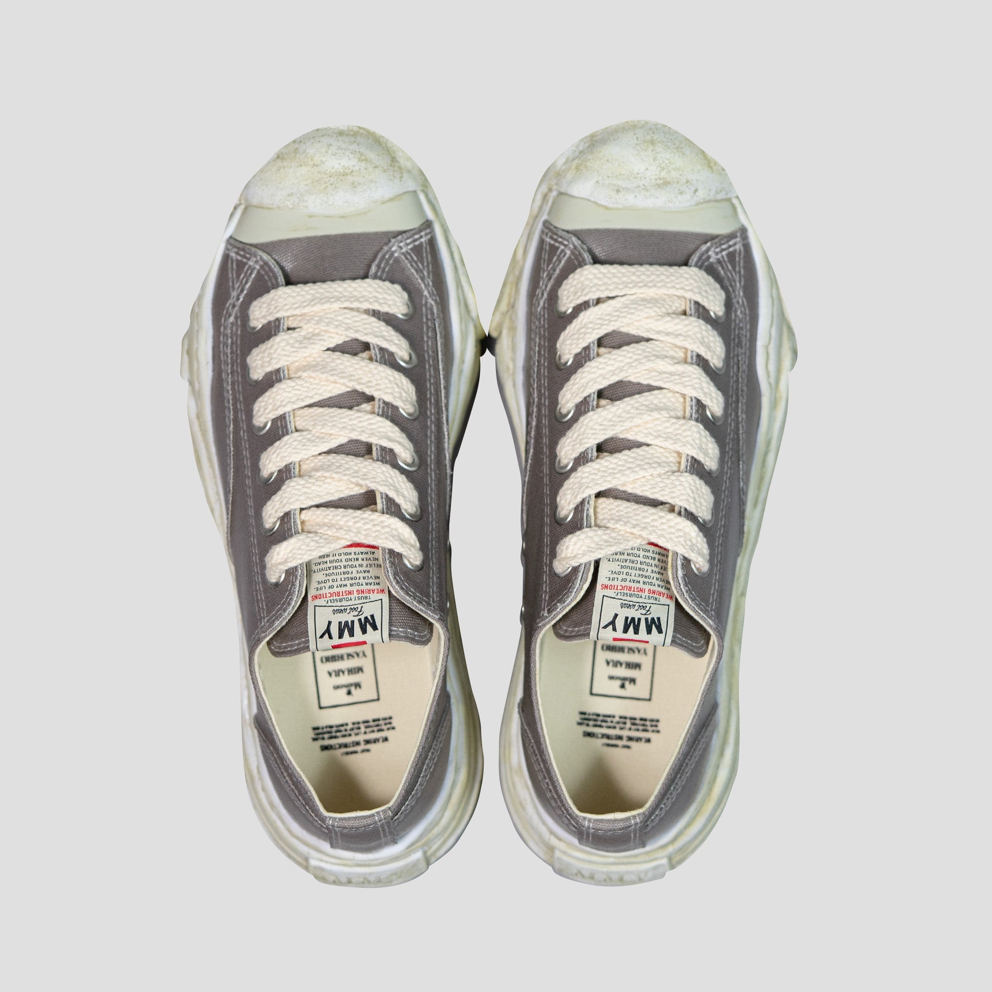 HANK OG SOLE LOW-TOP LAMINATED CANVAS SNEAKERS - 3