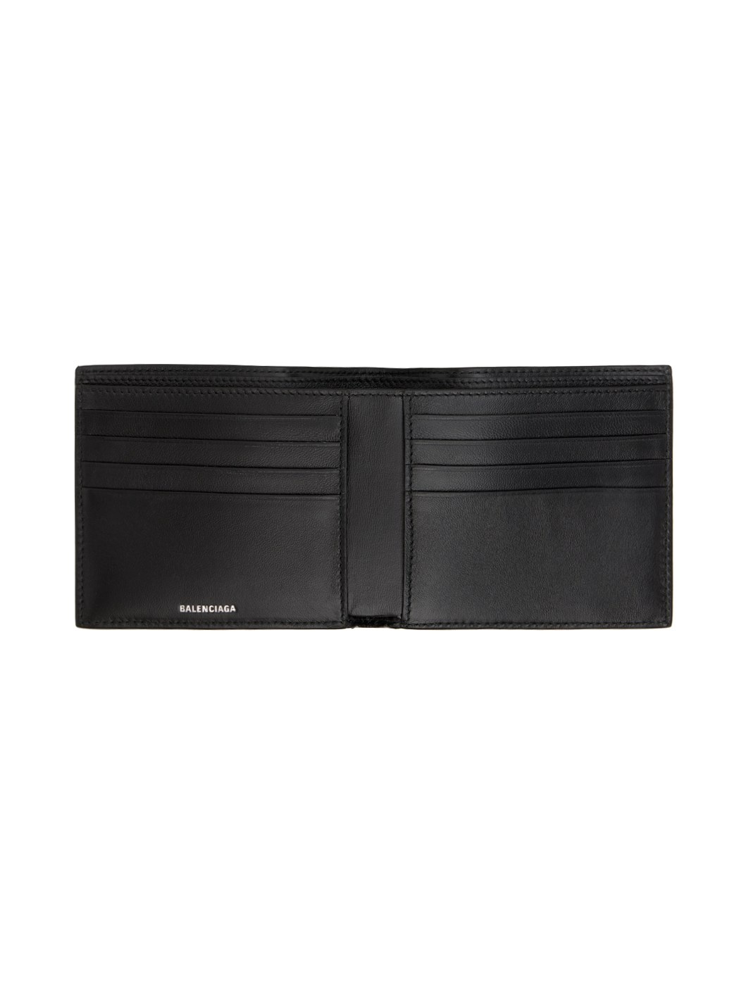 Black Monaco Square Folded Wallet - 3