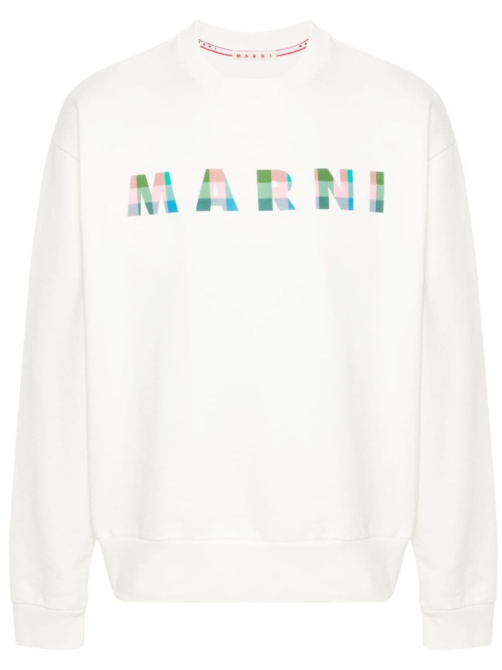 logo-print cotton sweatshirt - 1