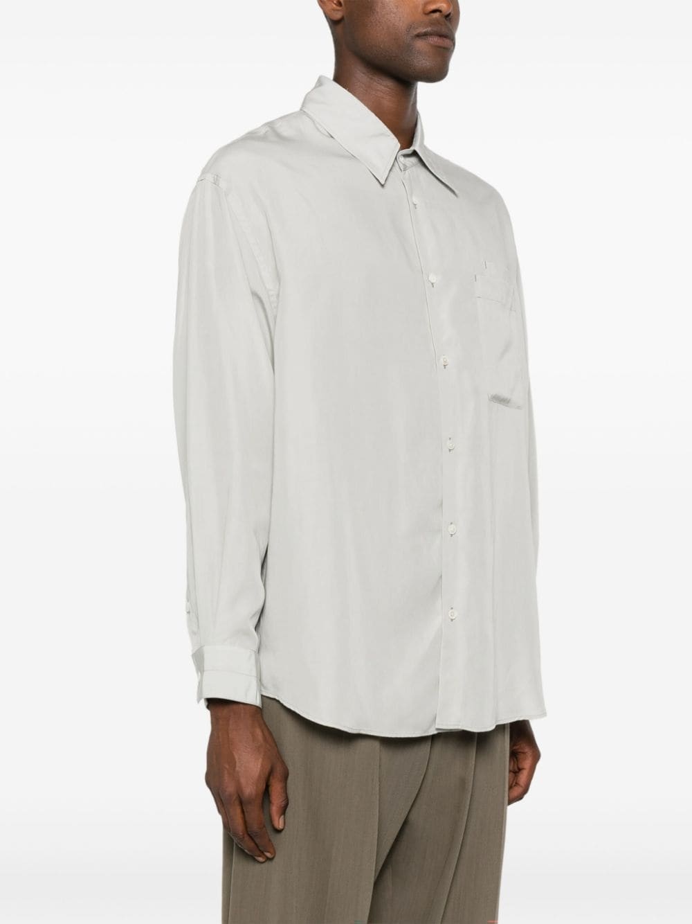 double-pocket lyocell shirt - 4