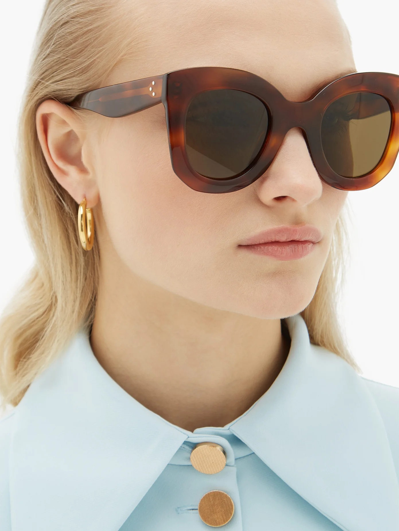 Oversized round tortoiseshell-acetate sunglasses - 3