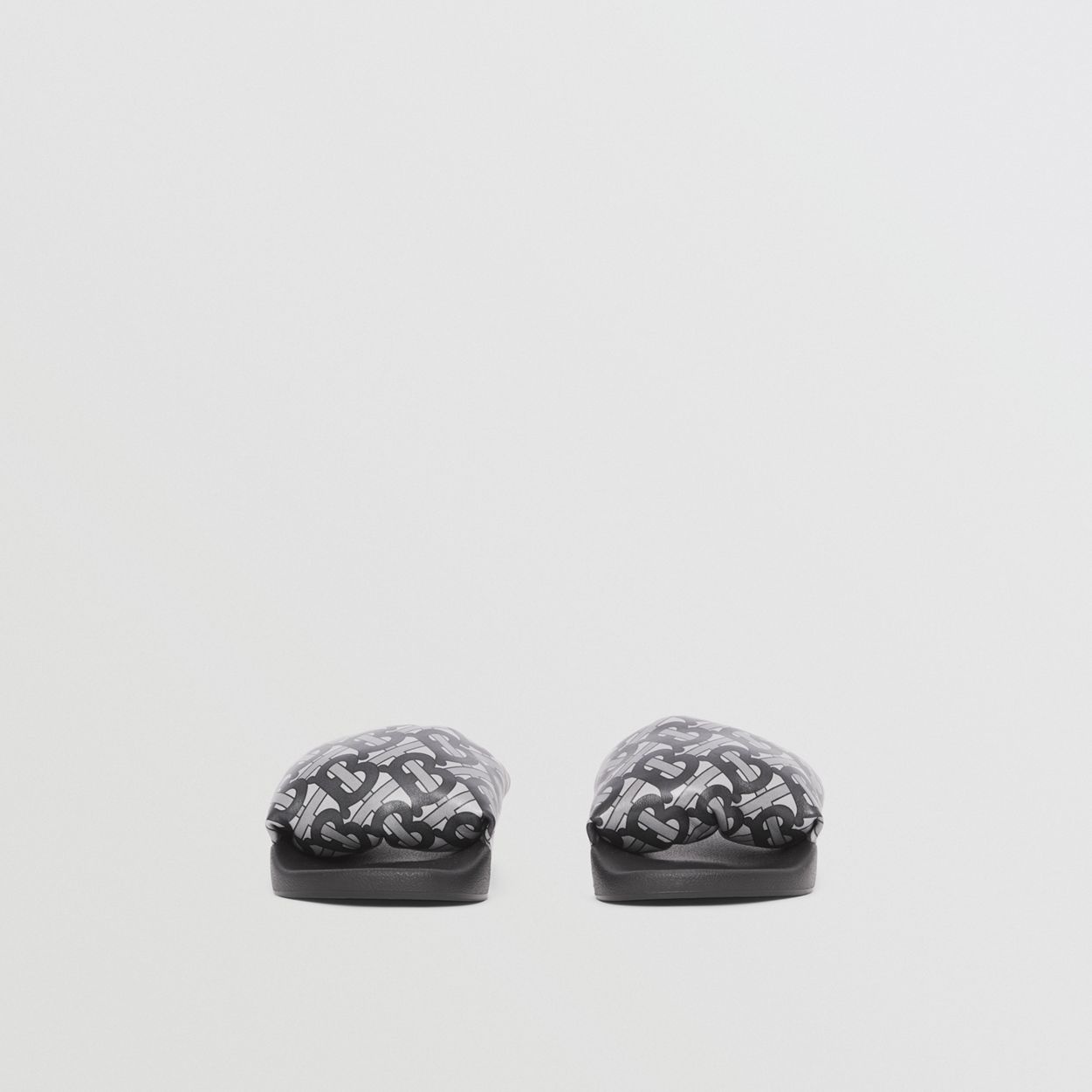 Monogram Print Lambskin Slides - 5