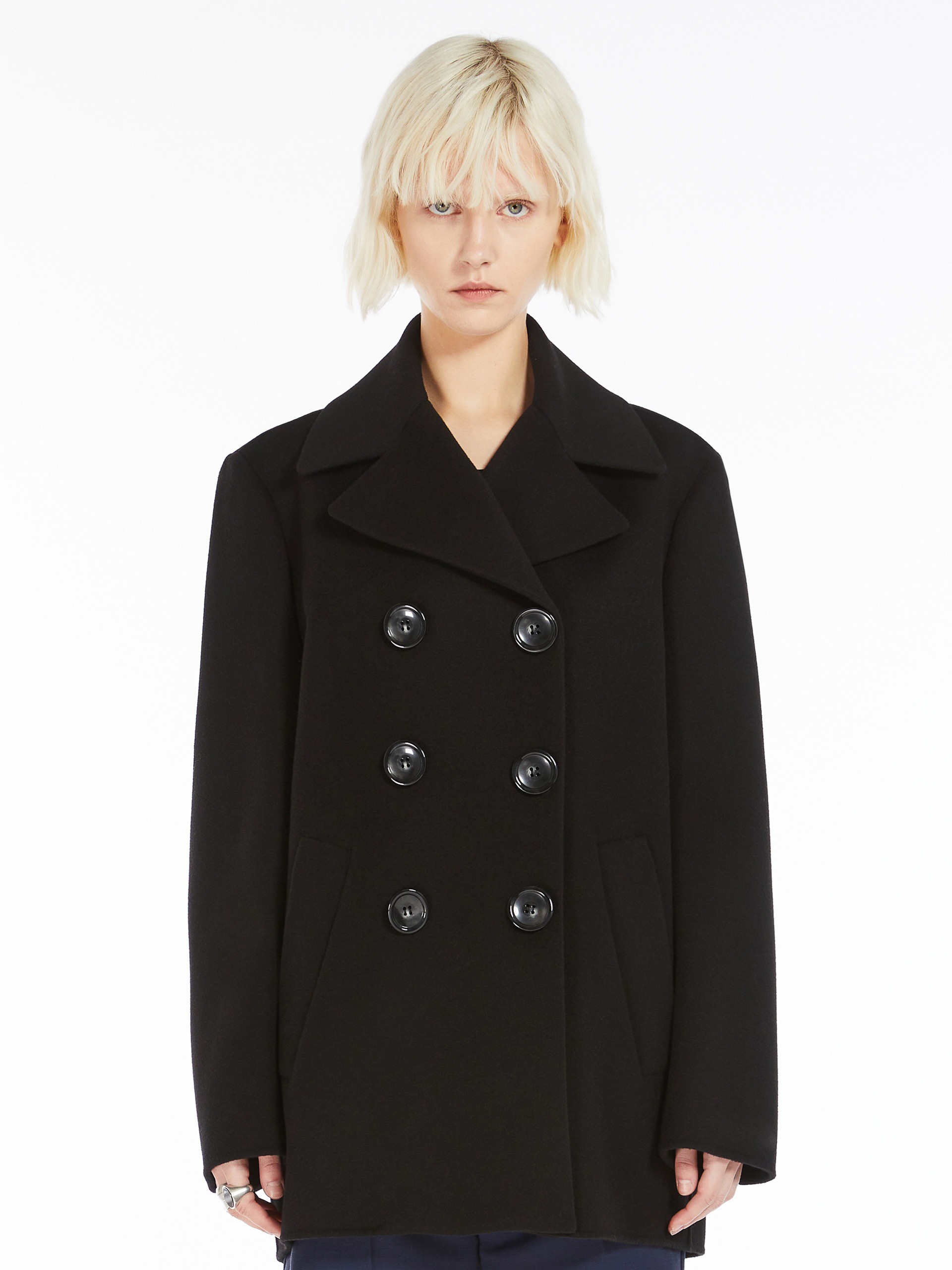 Sportmax LIVORNO Cocoon-fit double-breasted pea coat
