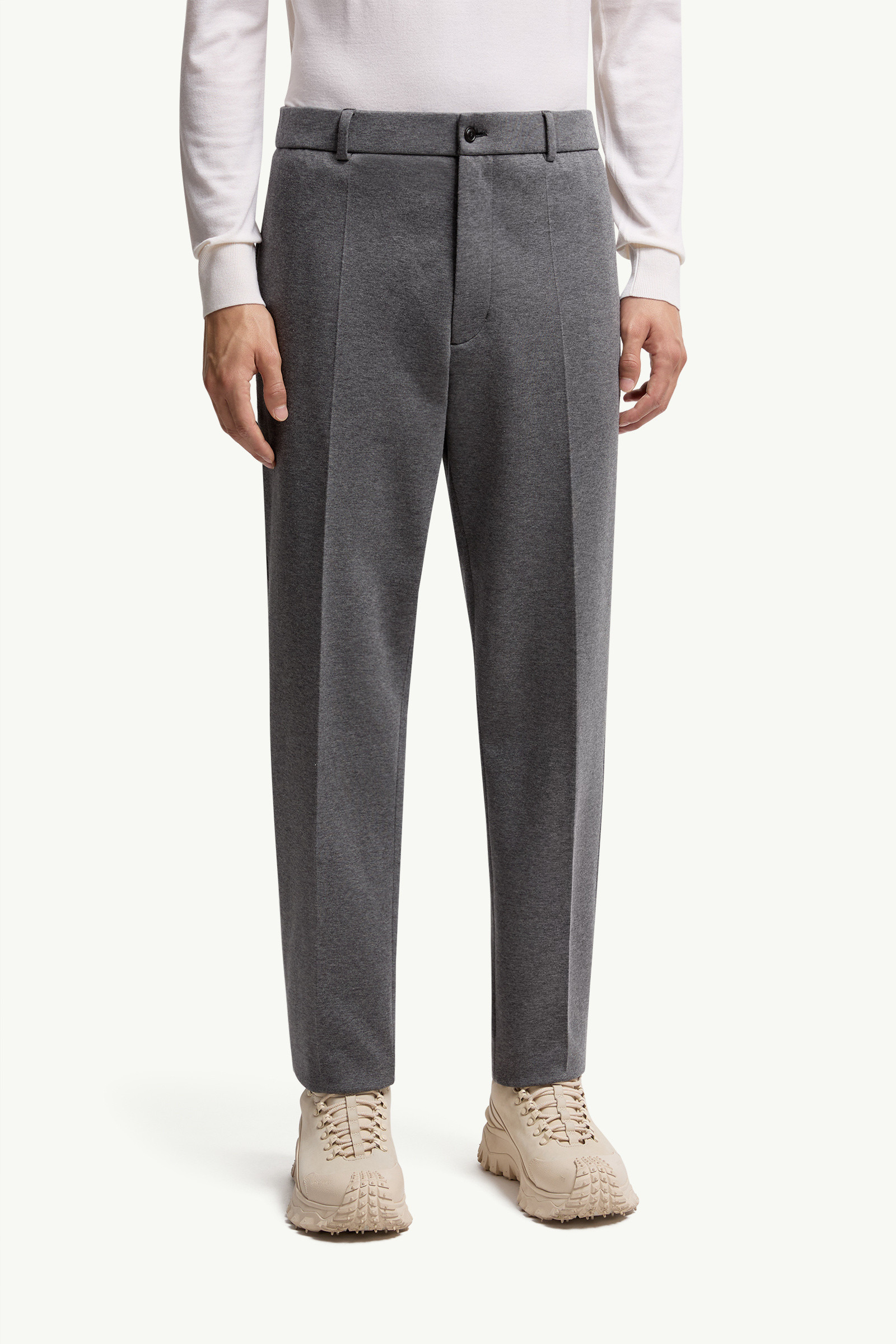 Cotton Blend Tailored Pants - 3