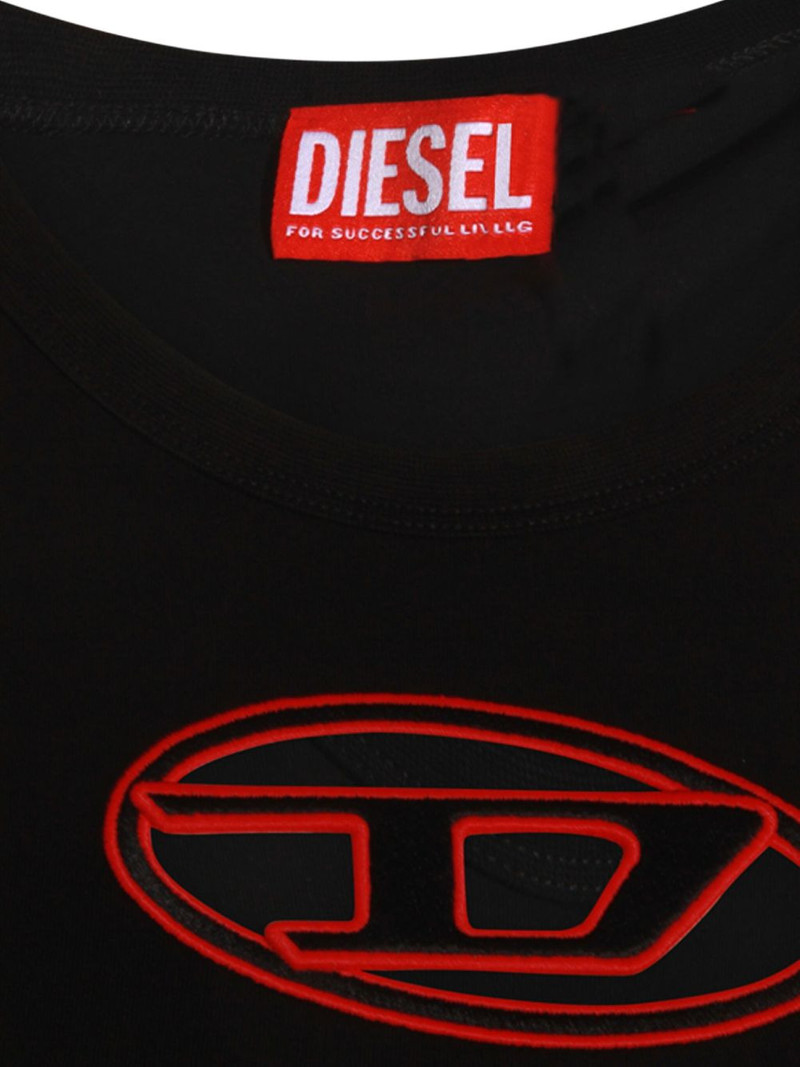 Diesel logo-embroidered sleeveless tank top outlook