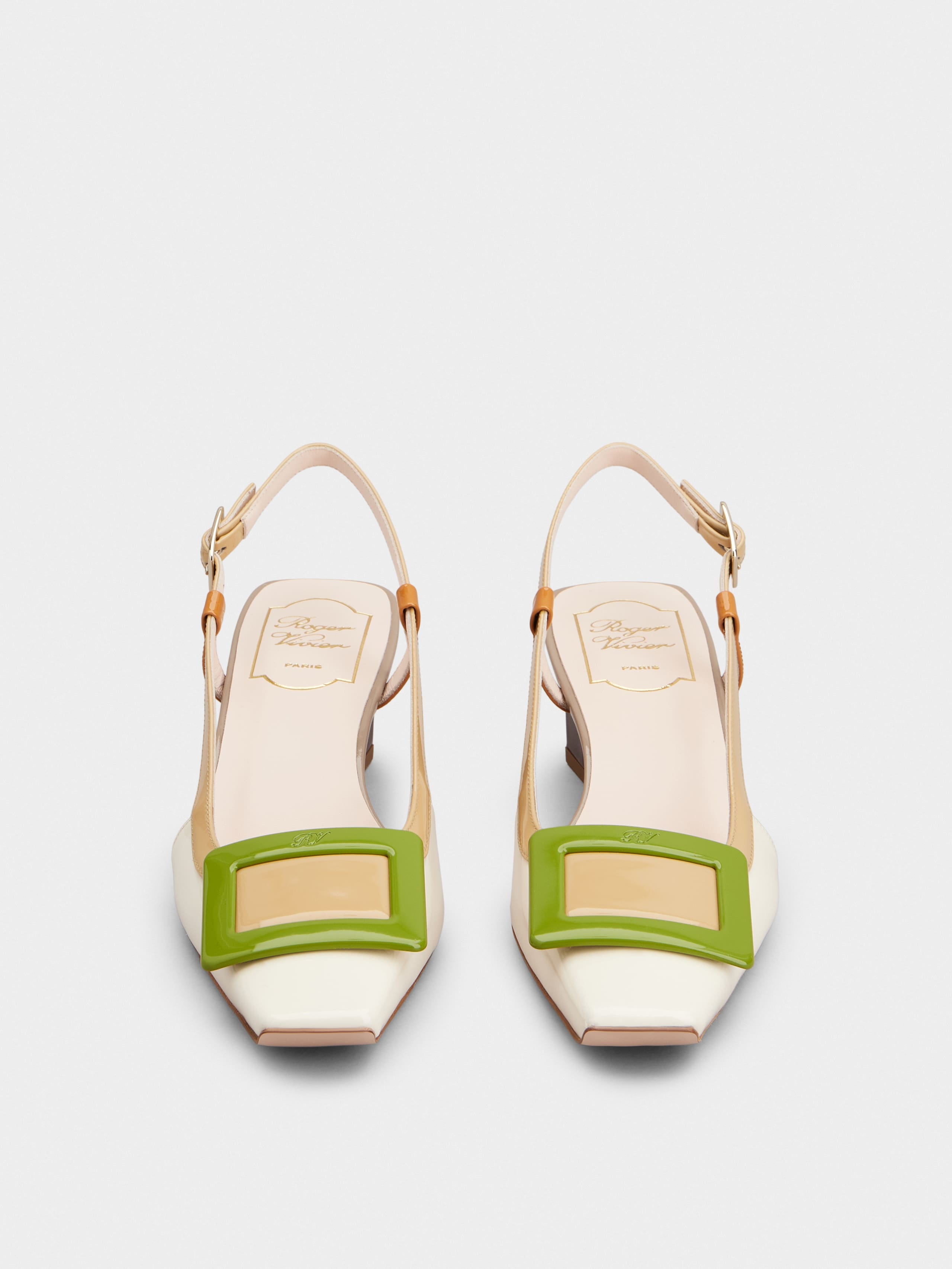 Belle Vivier Slingback Pumps in patent leather - 7