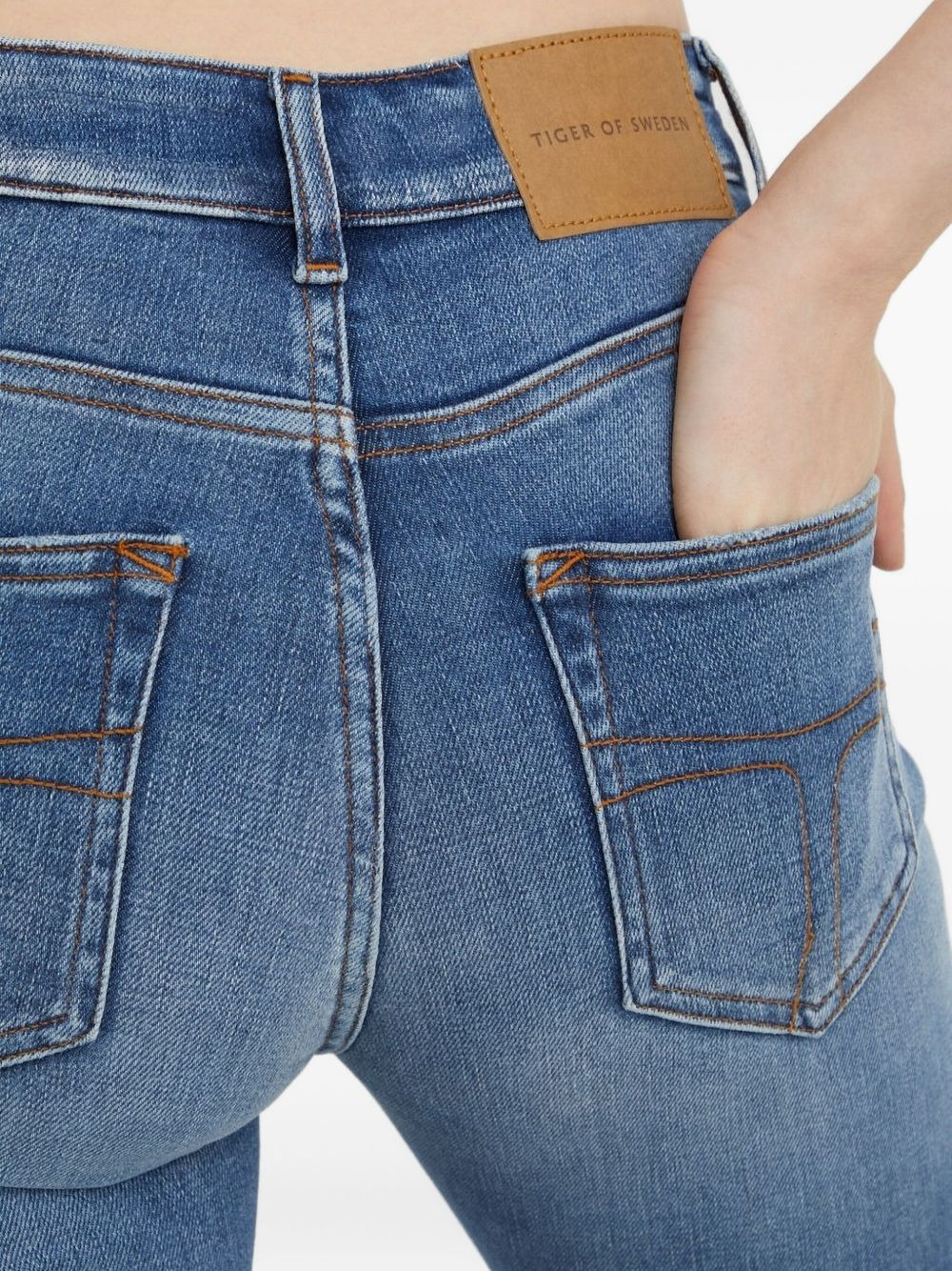 turn-up denim jeans - 4