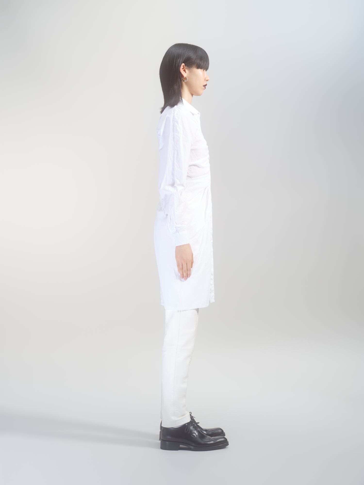 GATHERED SHIRT DRESS - 3