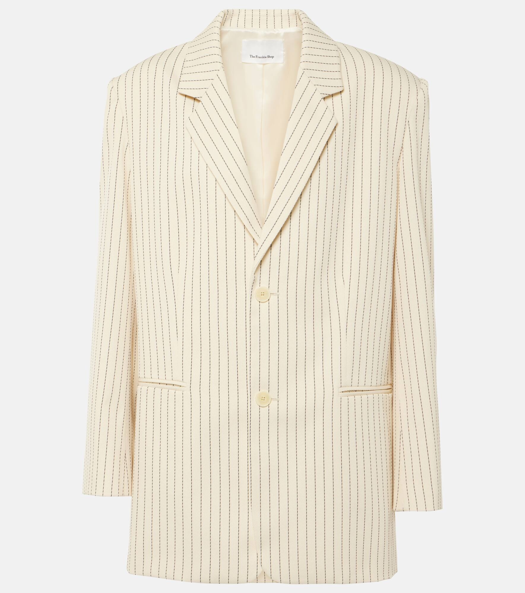 Aiden pinstripe twill blazer - 1