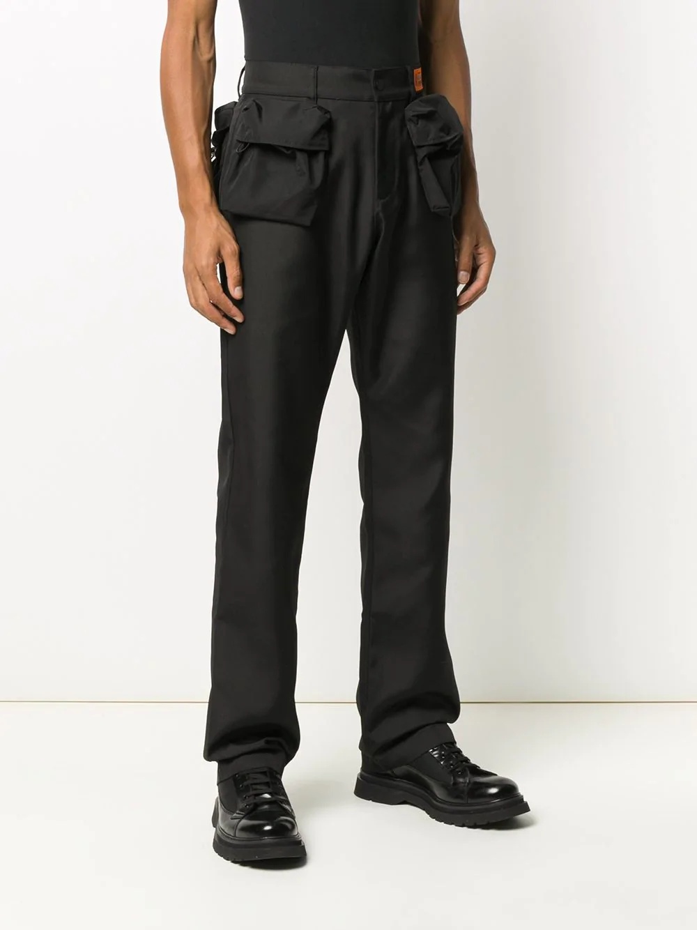 tailored contrast pocket trousers - 3