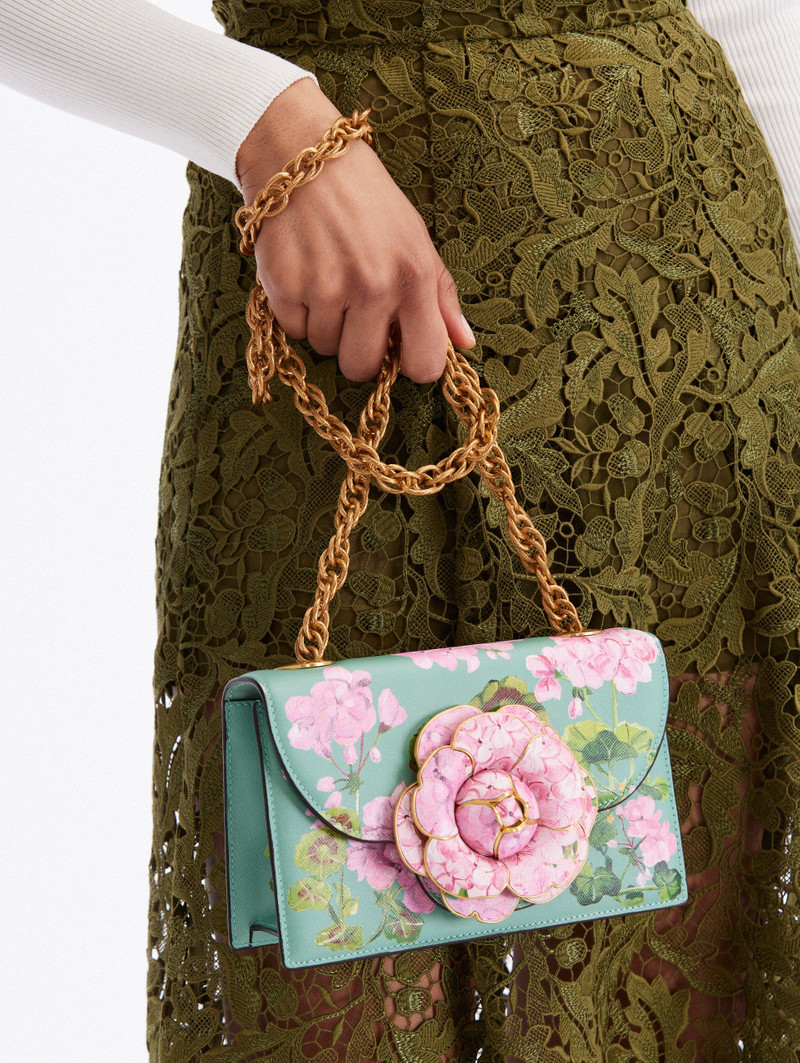 Oscar de la Renta GERANIUM PRINTED TRO BAG outlook