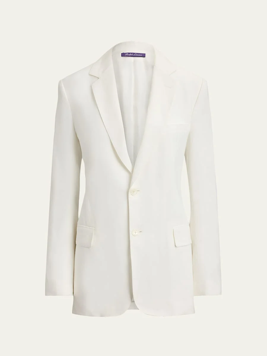 Marcy Viscose-Ramie Single-Breasted Blazer - 1