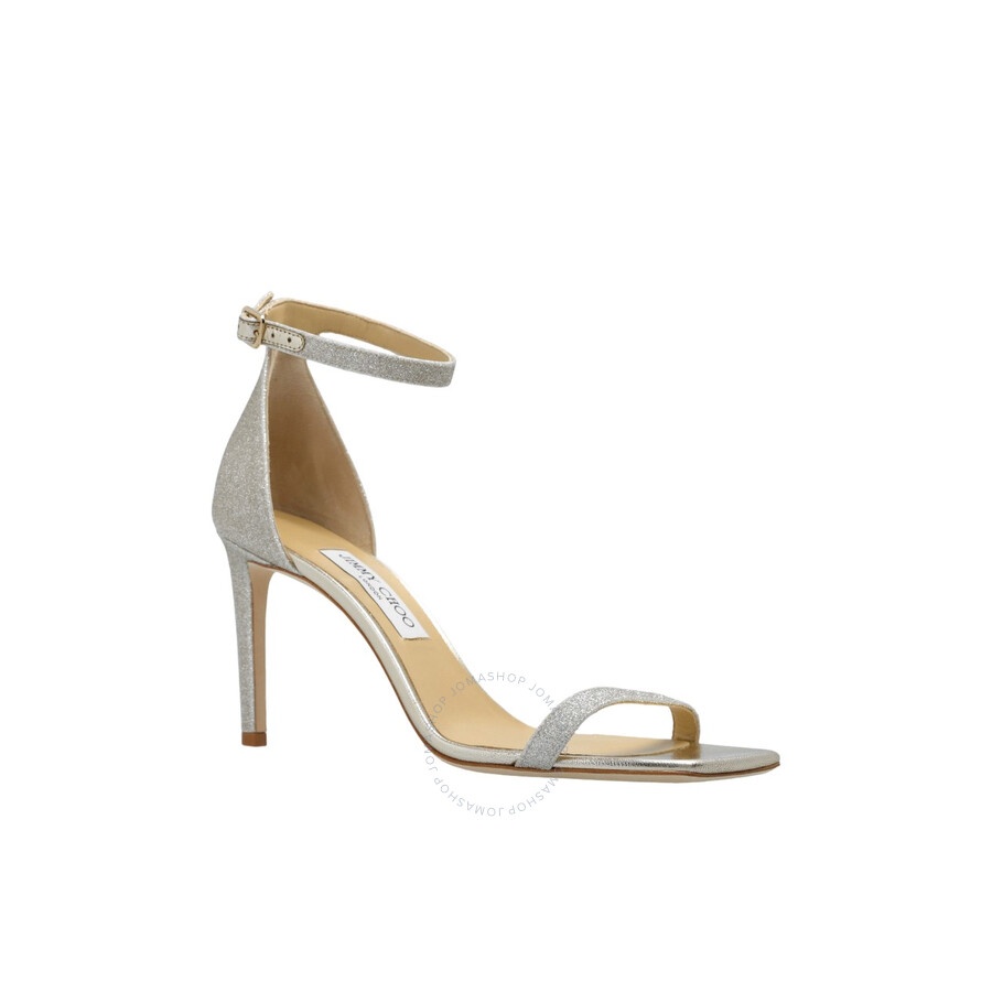 Jimmy Choo Platinum Ice Alva 85 Glitter Sandals - 2