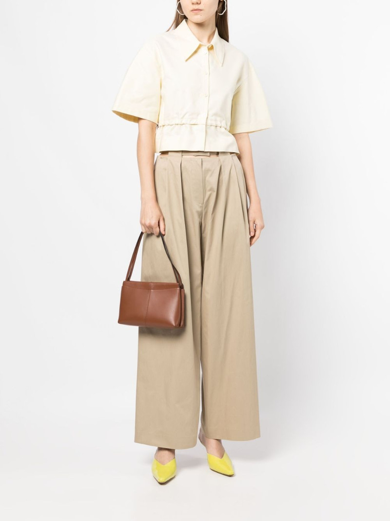 SYSTEM drawstring short-sleeve cotton shirt outlook