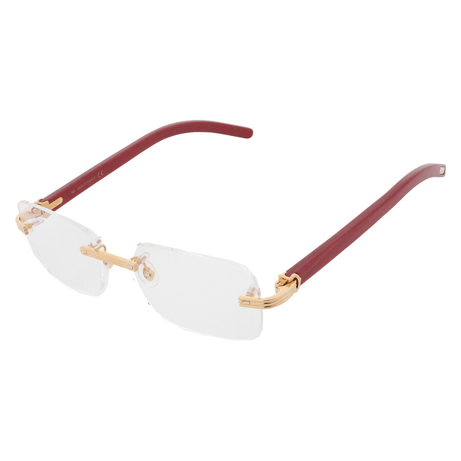 Cartier C Decor Demo Rectangular Men's Eyeglasses CT0286O 004 56 - 3