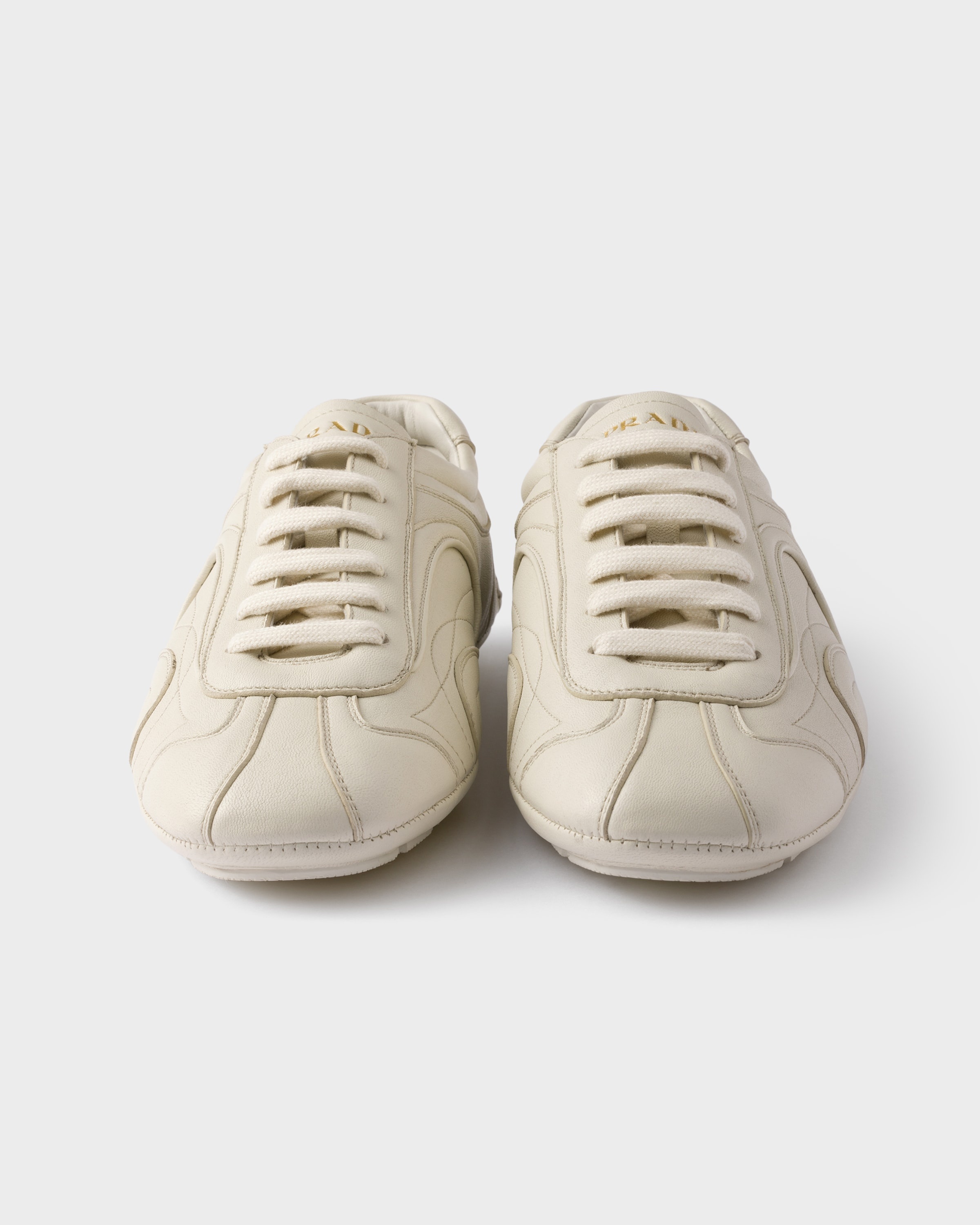 Antiqued nappa leather sneakers - 6