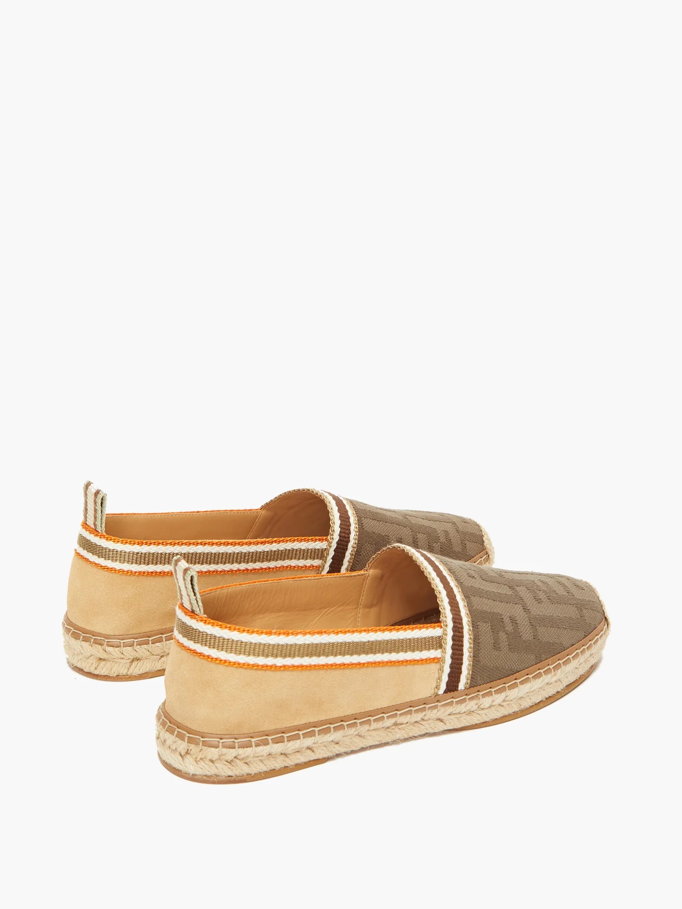 FF-jacquard canvas espadrilles - 4