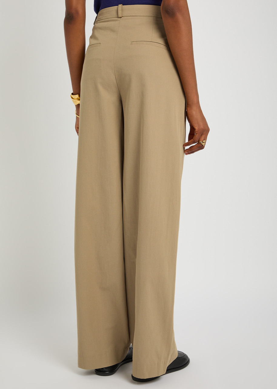 Vince Pleated Stretch-cotton Trousers - 3