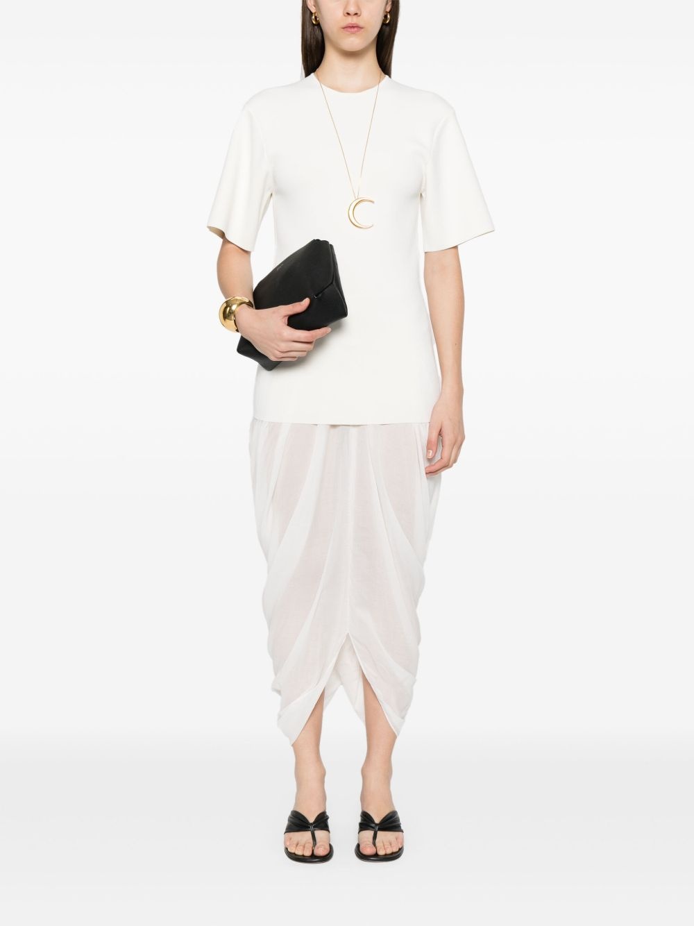 panelled T-shirt dress - 2
