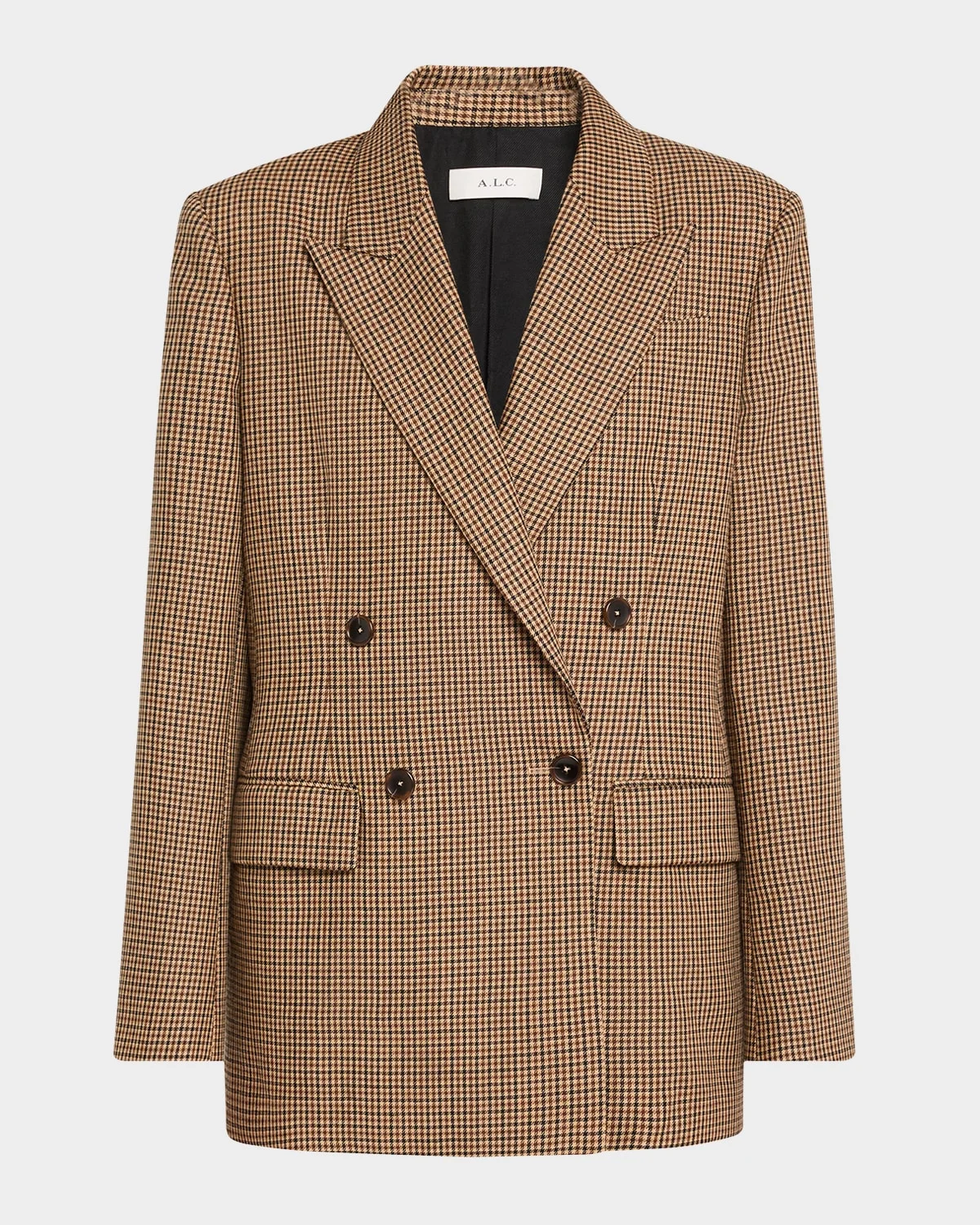 Calla Check Double-Breasted Jacket - 1