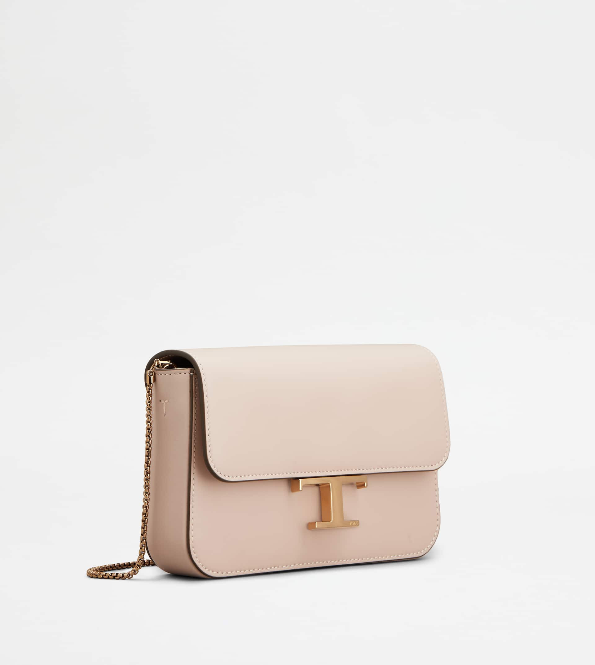 T TIMELESS FLAP BAG IN LEATHER MICRO - PINK - 2