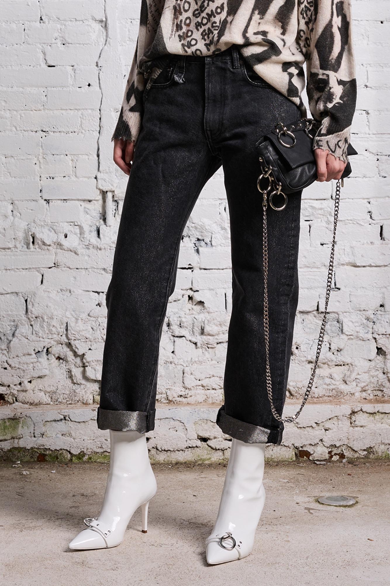 BOYFRIEND JEAN - METALLIC BLACK - 2