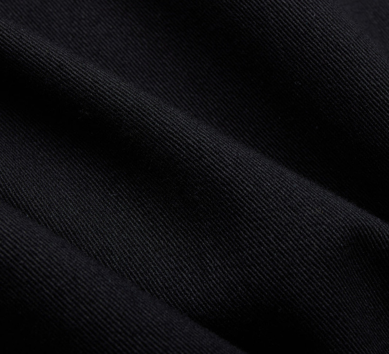 Short Sleeve Workshirt - Black Cotton Twill 4