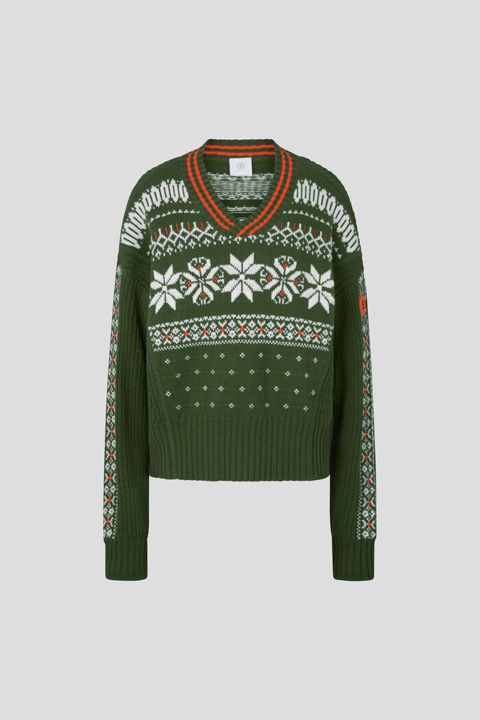 Jarla Knitted pullover in Green - 1