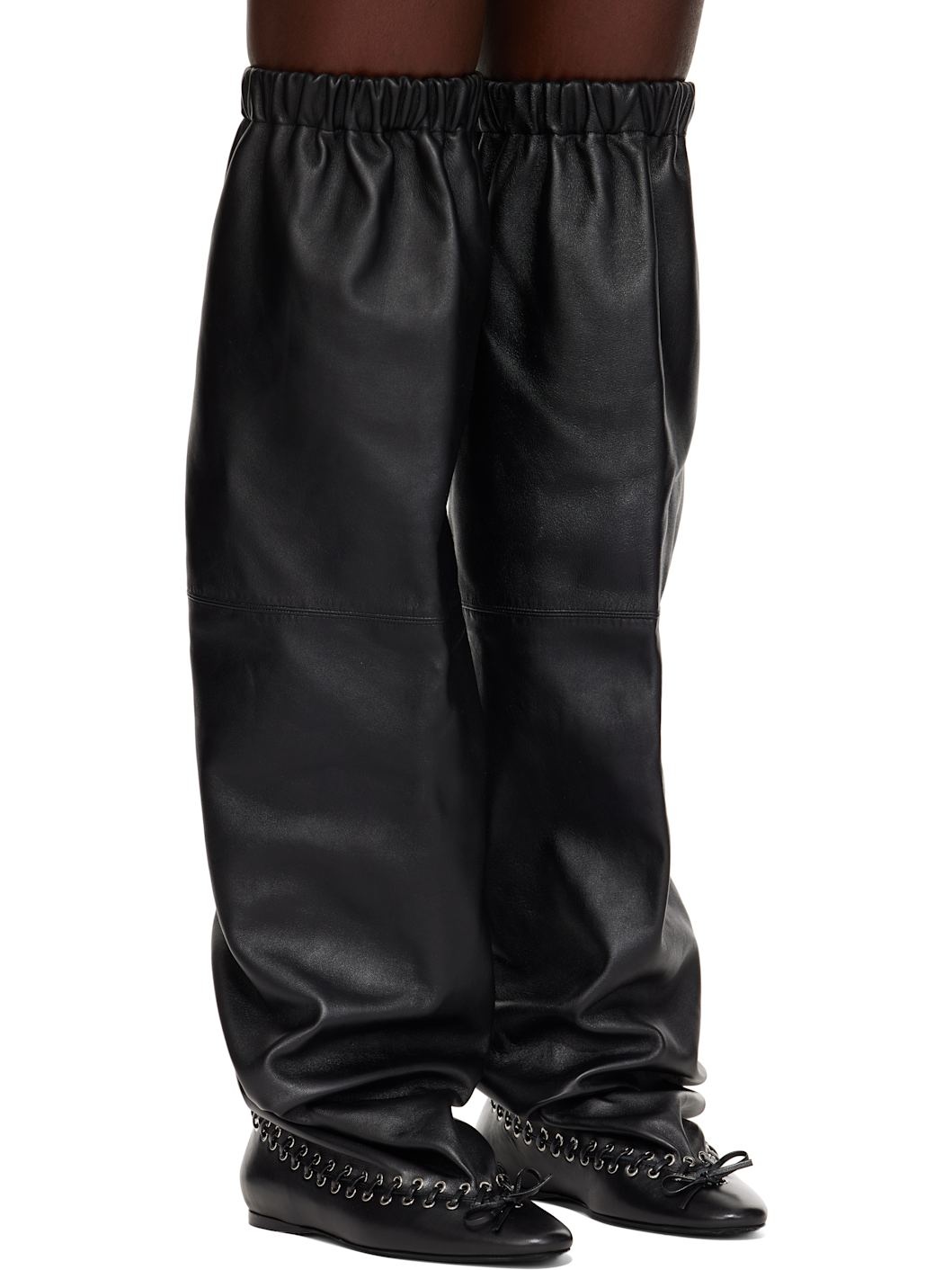 Black Level Flat Thigh High Tall Boots - 4