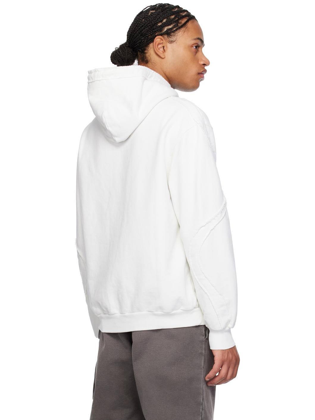 White Drawstring Hoodie - 3