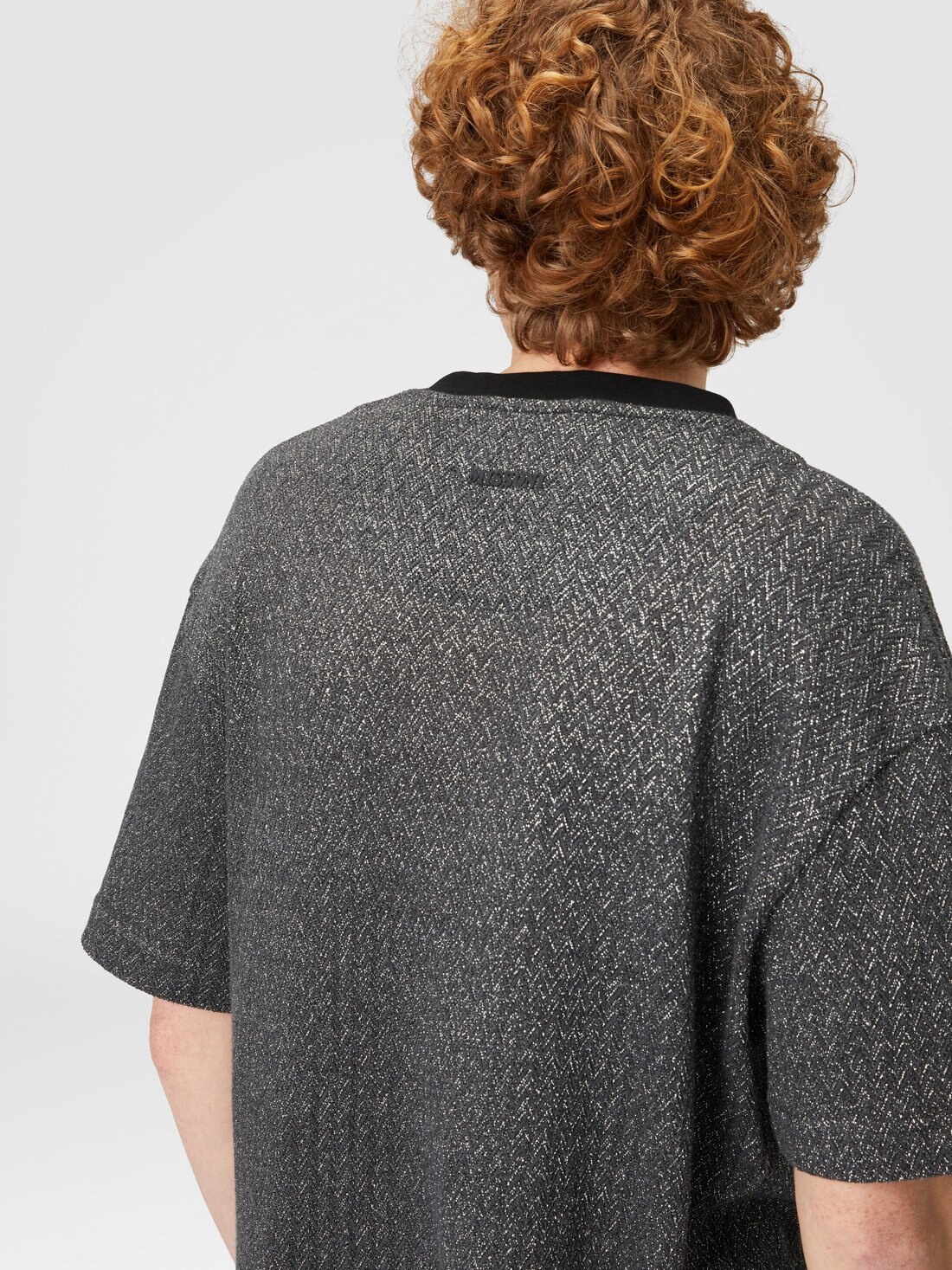 Lamé zig zag cotton and viscose T-shirt - 5