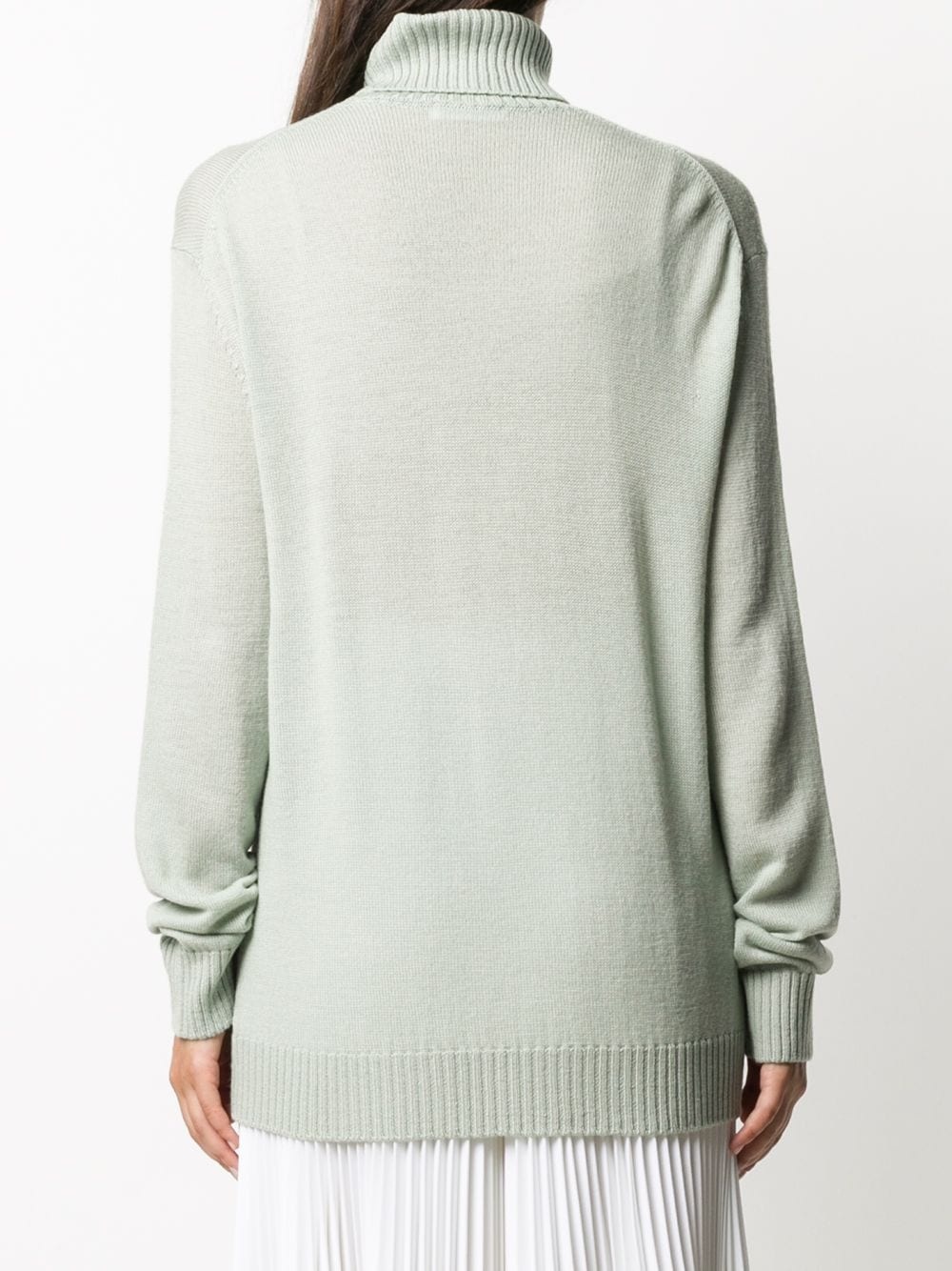 oversized fine roll neck jumper - 4